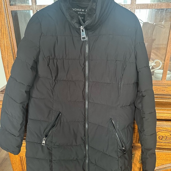 Andrew Marc women’s Black Quilted Puffer Coat size M - Picture 2 of 4